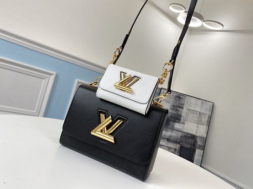 LV bag M50282 Black and White Gold buckle Two -piece Gemini Water Water Text-ecb0a8a7